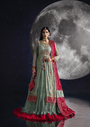 Sara Jahan - Rang E Bahar Chiffon Embroidered Suit For Women - Pastel Green - 3 Piece