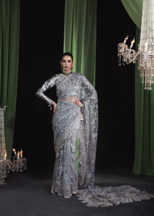 Sara Jahan - Rang E Bahar Masuri Embroidered Suit For Women - Silver - 3 Piece