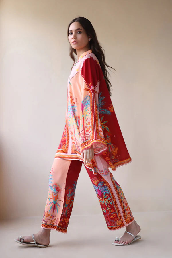 Sania Maskatiya - Savi - Crepe - Peach Crimson - 2 Piece