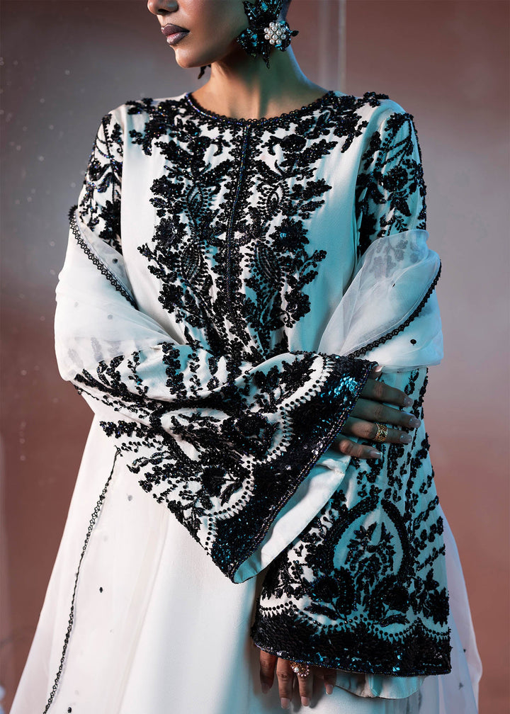 Shahid Chuhan - Ivory Eclipse Silk Suit For Women - Ivory