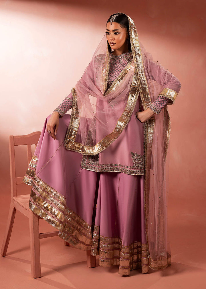 Shahid Chuhan - Rose Blush Silk Lehnga Choli For Women - Dusty Rose