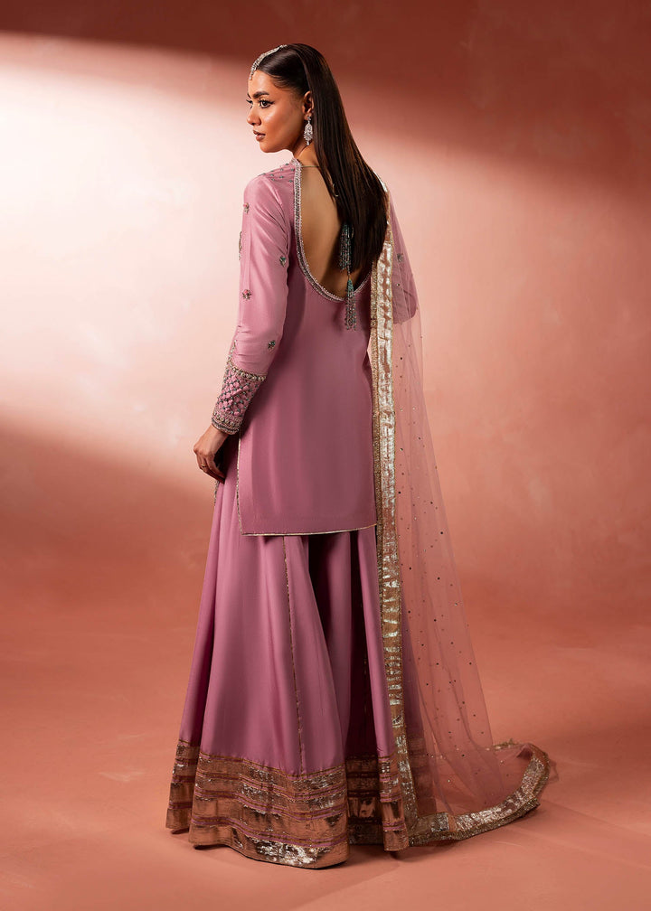 Shahid Chuhan - Rose Blush Silk Lehnga Choli For Women - Dusty Rose
