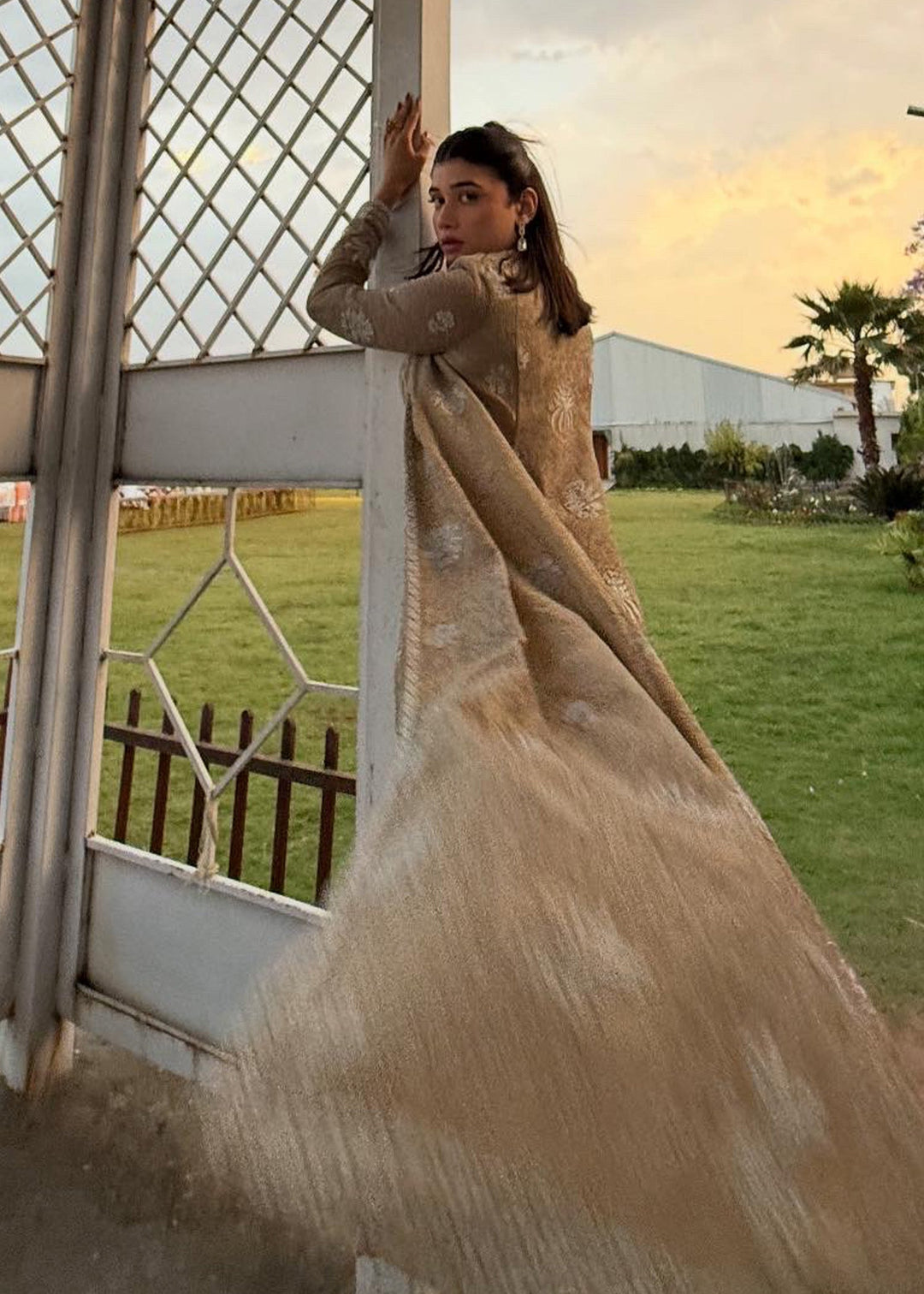 Shahid Chuhan - Silken Trail - Client Diaries Organza Jacket For Women - Nude