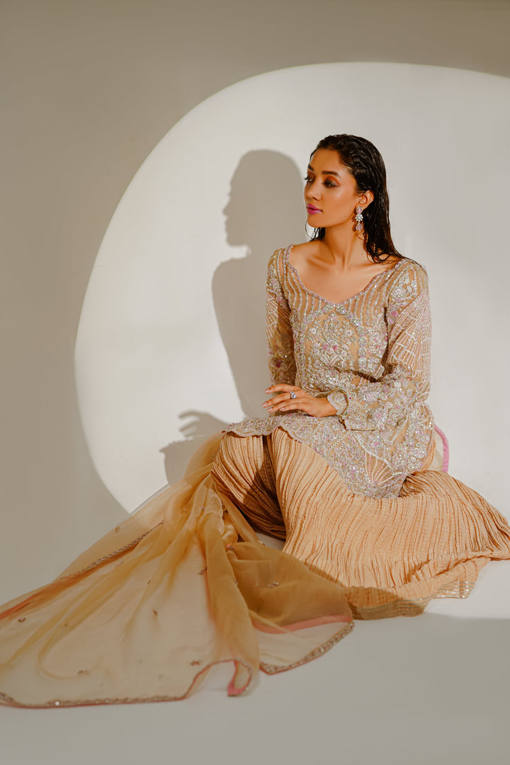 Shahid Chuhan - Vintage Revival Organza Suit For Women - Light Skin