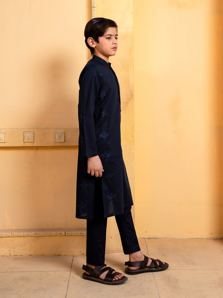 Shahjahan - Blue Embroidered Kutra Trouser - 2 Piece