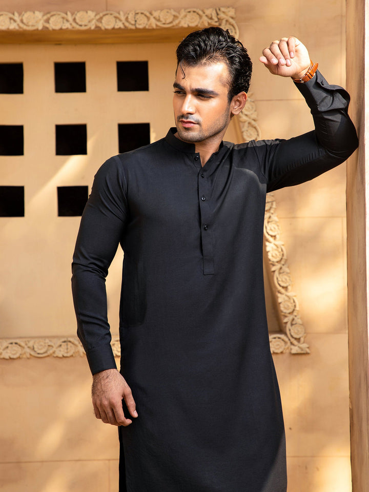 Shahjahan - Boski Black Kurta Trouser - 2 Piece