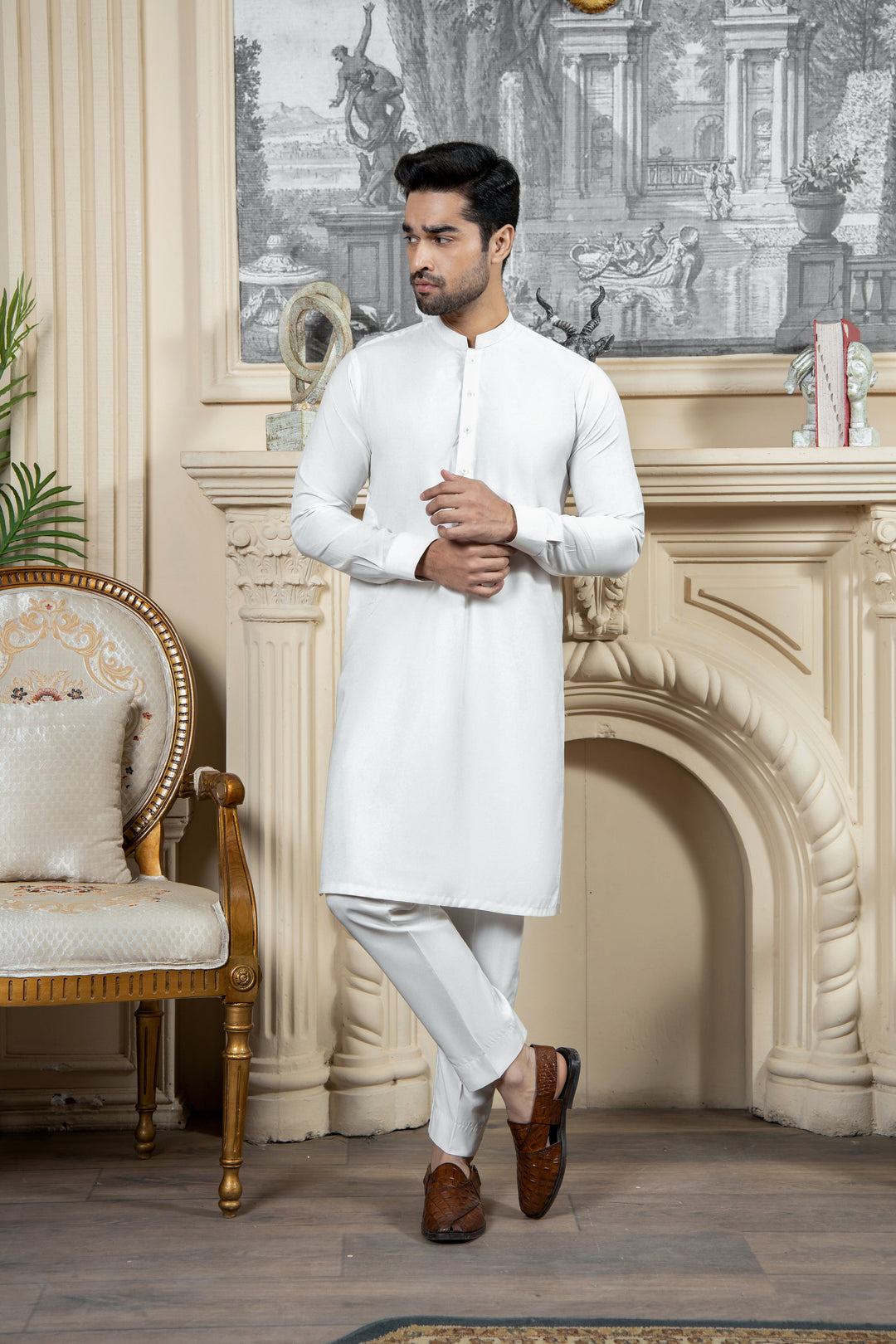 Shahjahan - Boski Offwhite Kurta Trouser For Men