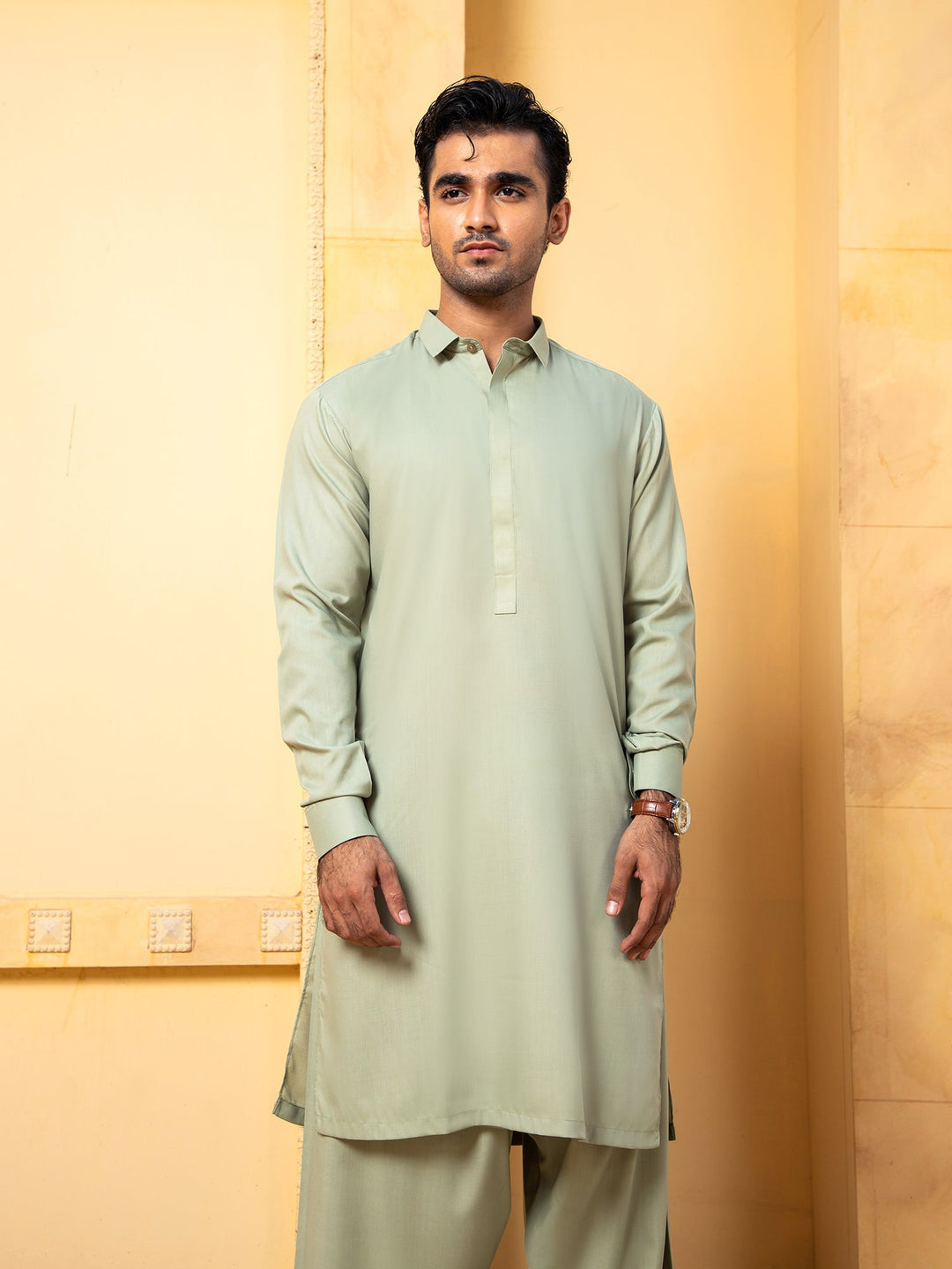 Shahjahan - Mint Green Kurta Shalwar - 2 Piece