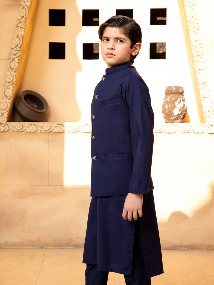 Shahjahan - Navy Blue Waistcoat - 1 Piece