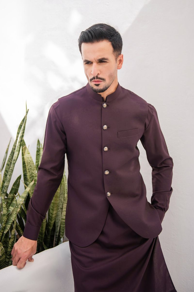 Shahjahan - Wash &amp; Wear - Chocolate Brown - 3 Piece