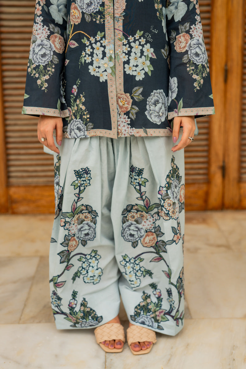 Shamaeel Ansari Blue Mirage Suit Blue 3 Piece