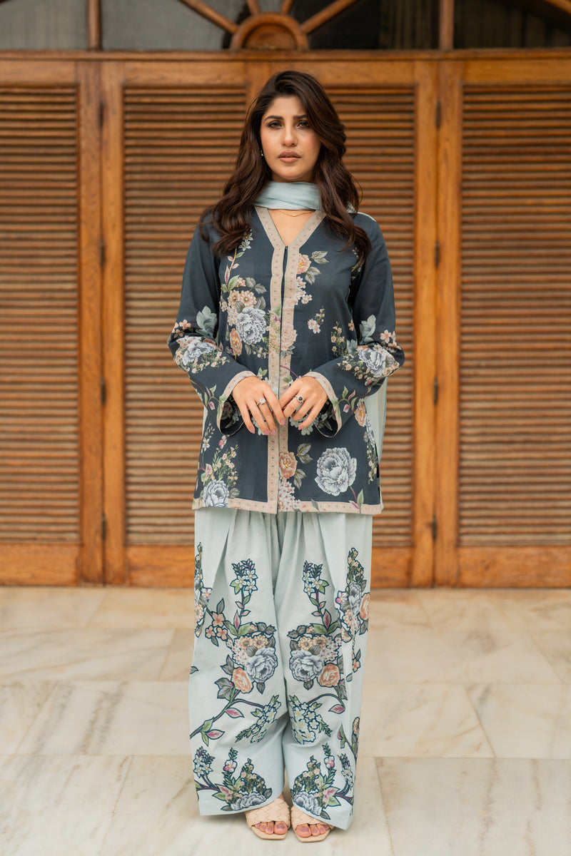 Shamaeel Ansari Blue Mirage Suit Blue 3 Piece
