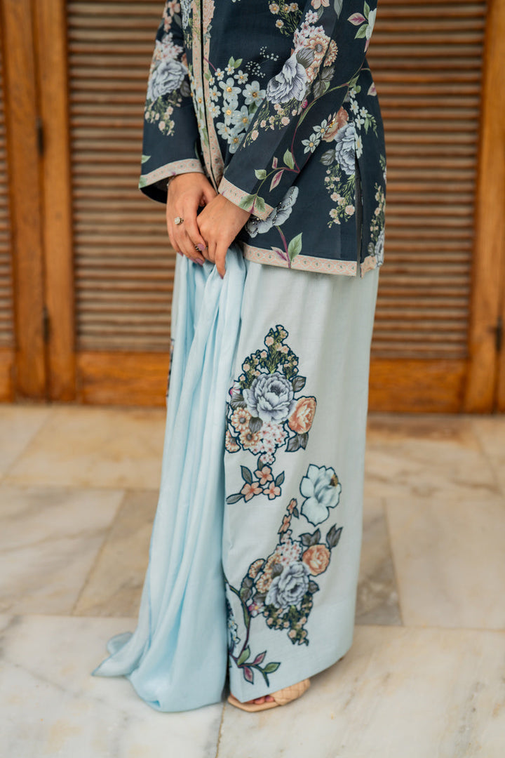 Shamaeel Ansari Blue Mirage Suit Blue 3 Piece