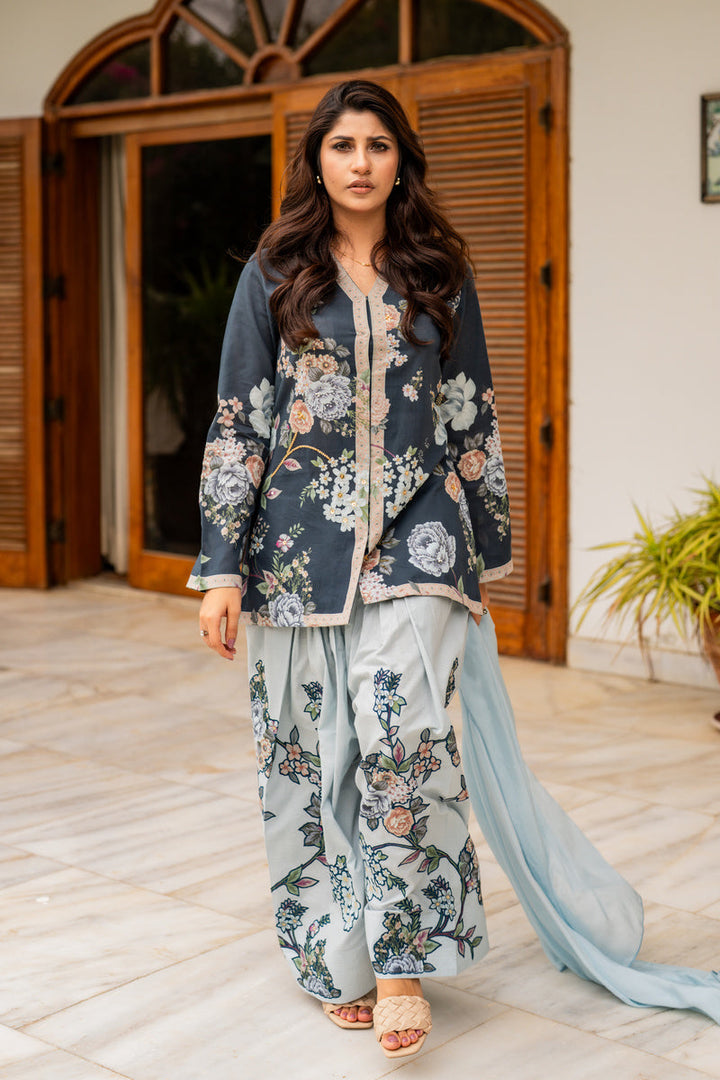 Shamaeel Ansari Blue Mirage Suit Blue 3 Piece