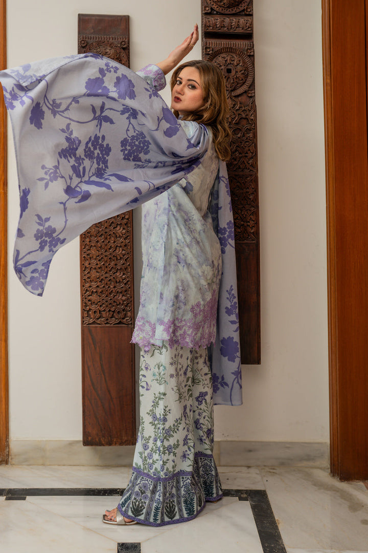 Shamaeel Ansari Lilac Bloom Suit Purple 3 Piece
