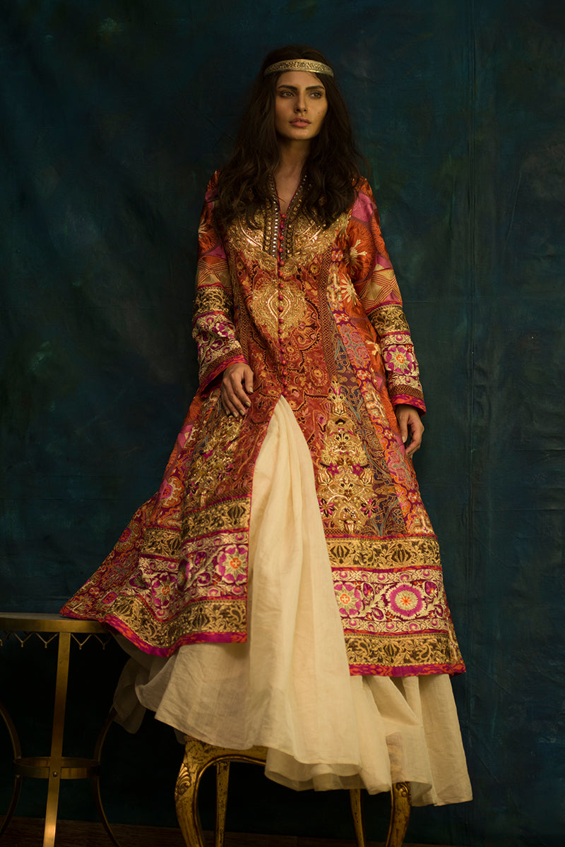 Shamaeel Ansari Noor-e-Saltanat Jacket Multicolor 3 Piece