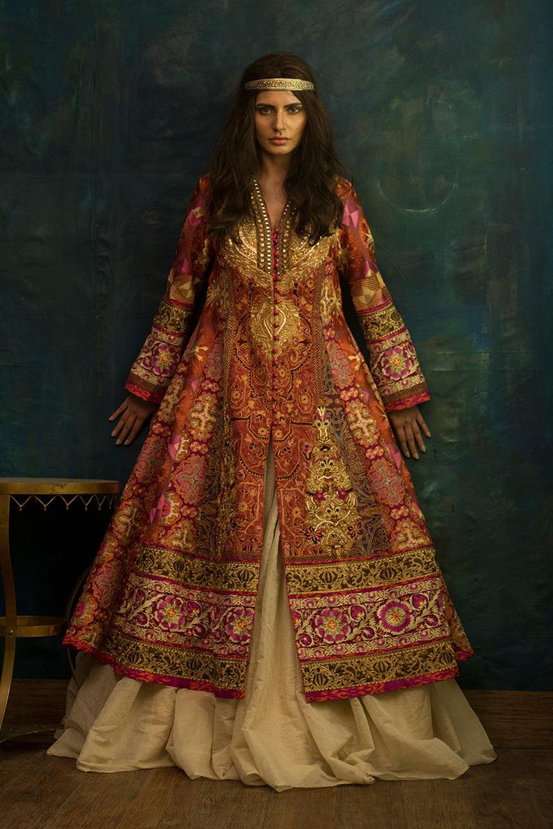 Shamaeel Ansari Noor-e-Saltanat Jacket Multicolor 3 Piece