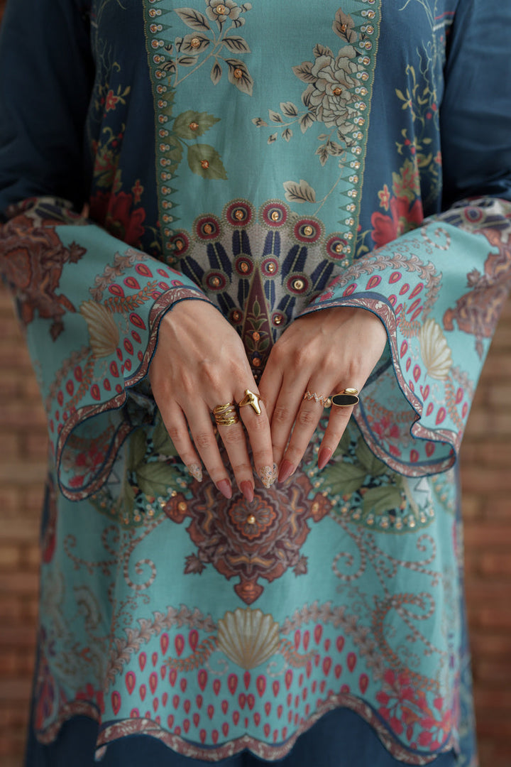 Shamaeel Ansari Sky Enchant Suit Blue 3 Piece
