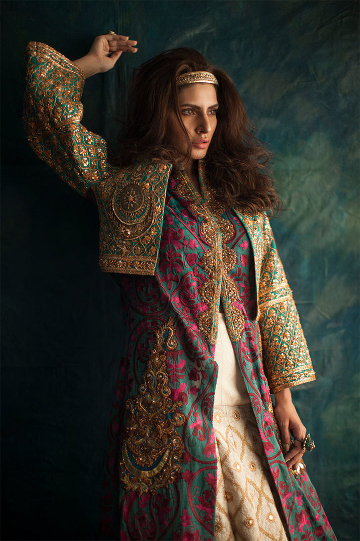 Shamaeel Ansari Sultan's Sapphire Jacket Blue 3 Piece