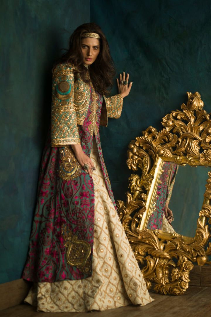 Shamaeel Ansari Sultan's Sapphire Jacket Blue 3 Piece
