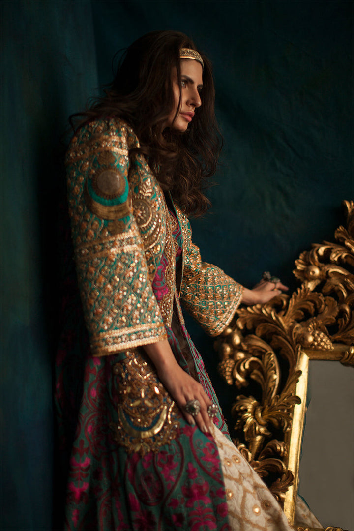 Shamaeel Ansari Sultan's Sapphire Jacket Blue 3 Piece