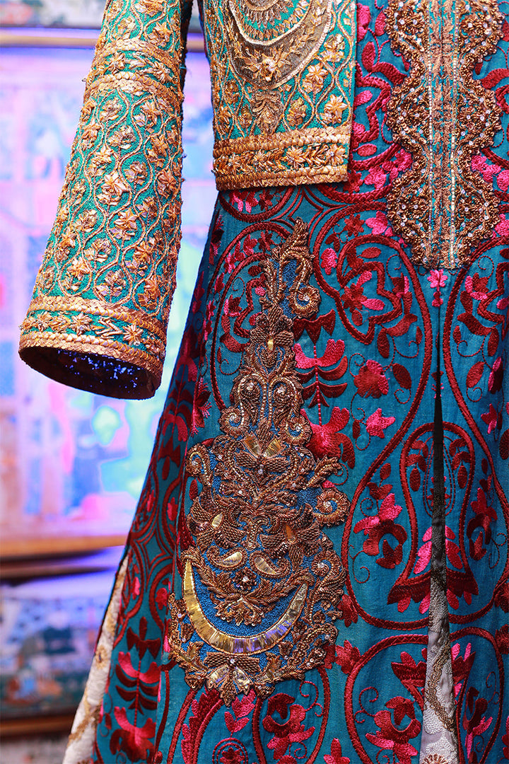Shamaeel Ansari Sultan's Sapphire Jacket Blue 3 Piece