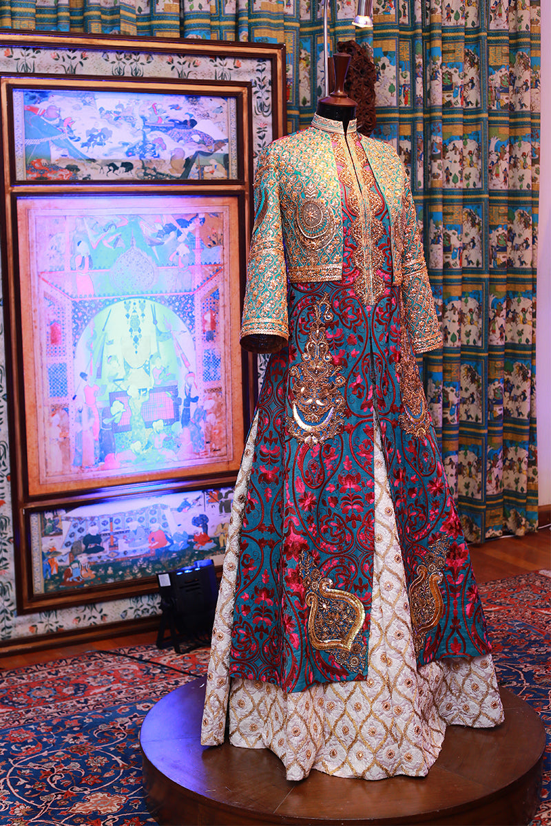 Shamaeel Ansari Sultan's Sapphire Jacket Blue 3 Piece