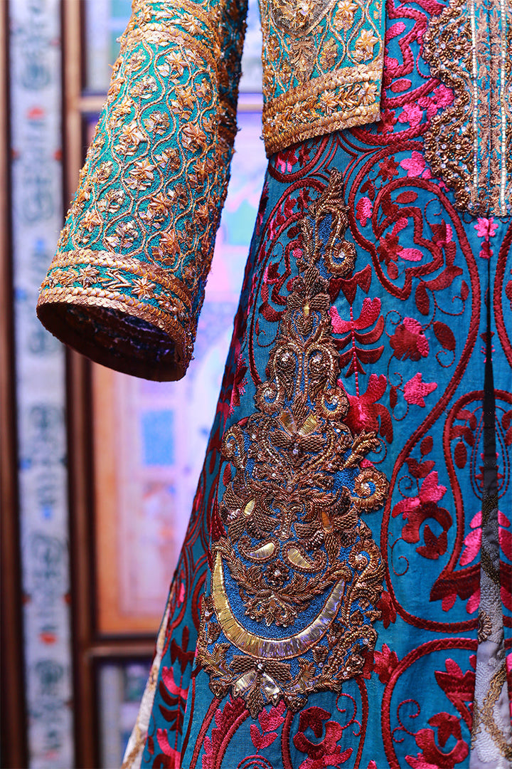 Shamaeel Ansari Sultan's Sapphire Jacket Blue 3 Piece