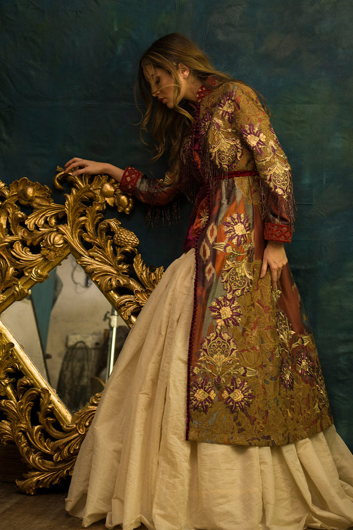 Shamaeel Ansari Zarfshan Noir Jacket Multicolor 3 Piece