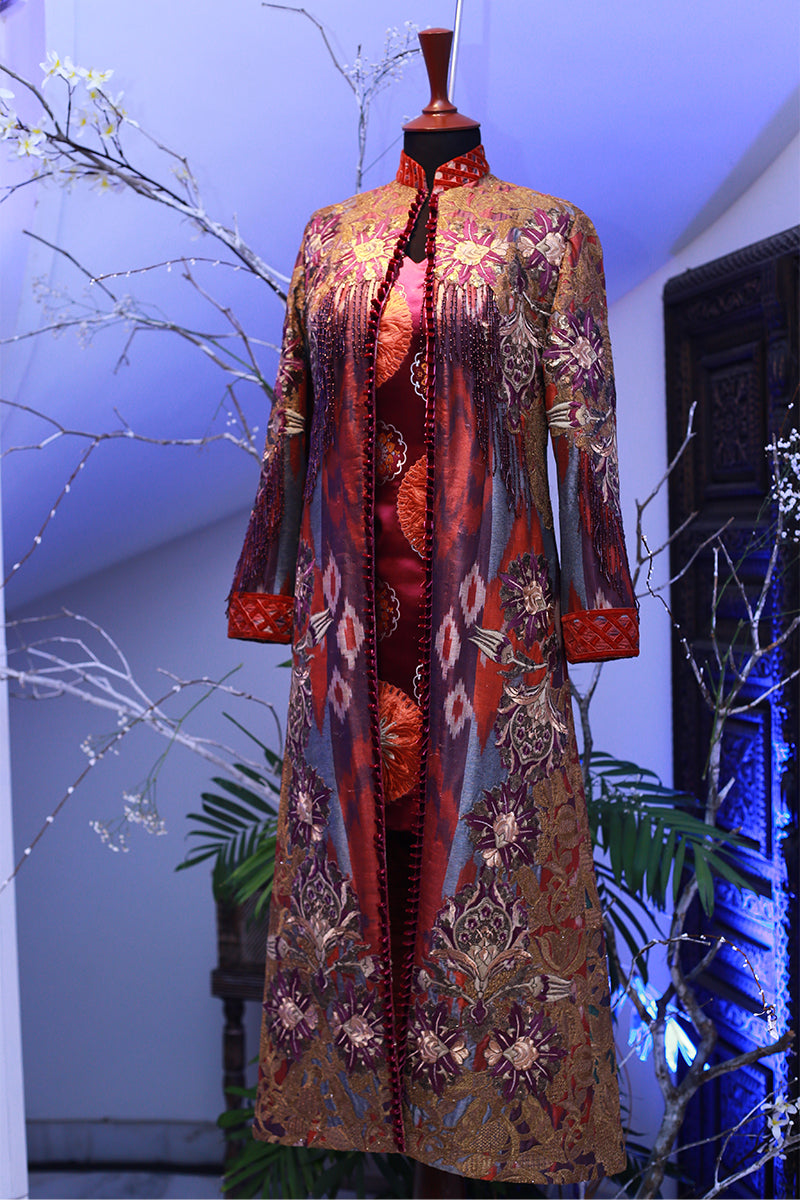 Shamaeel Ansari Zarfshan Noir Jacket Multicolor 3 Piece