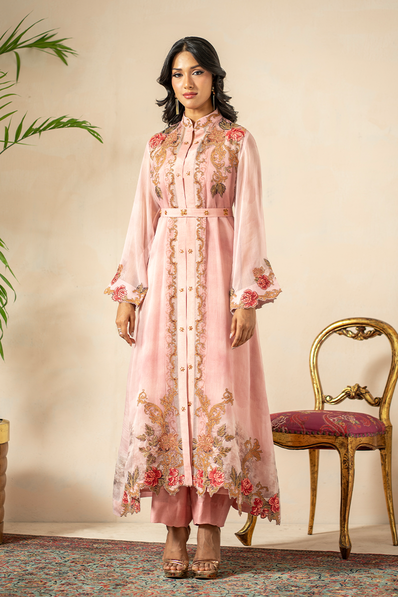 Shamaeel - Blush Rose - Pure Chiffon/Cotton Silk