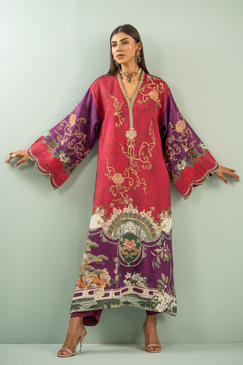 Shamaeel - Crimson Luxe - Viscose Silk/Cotton Silk