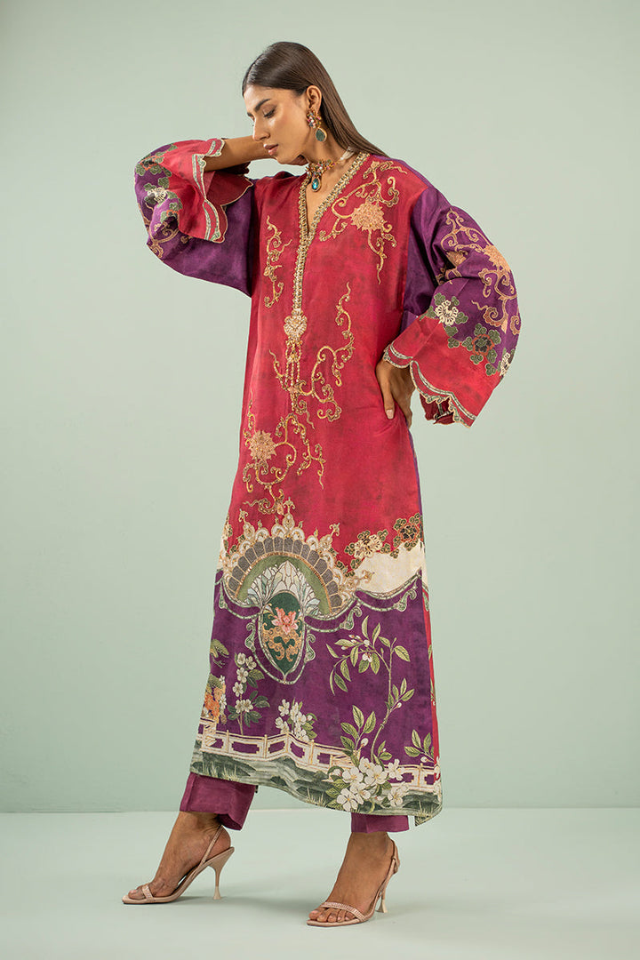 Shamaeel - Crimson Luxe - Viscose Silk/Cotton Silk