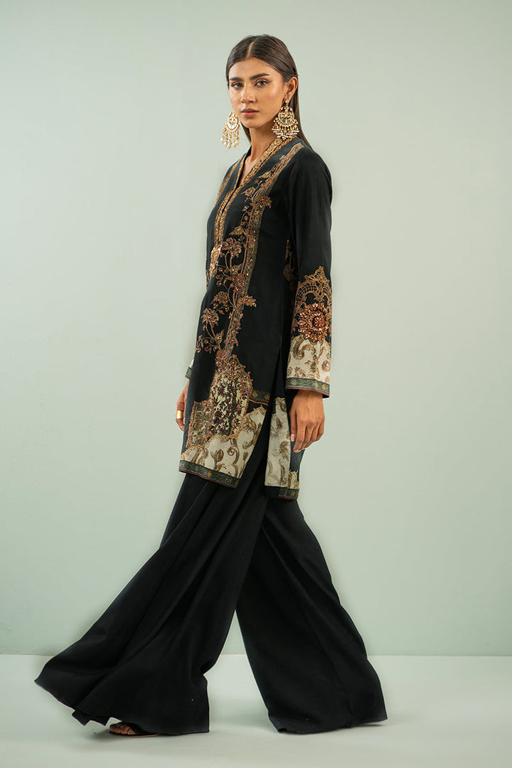 Shamaeel - Deep Charcoal Chic - Viscose Silk/Cotton Silk