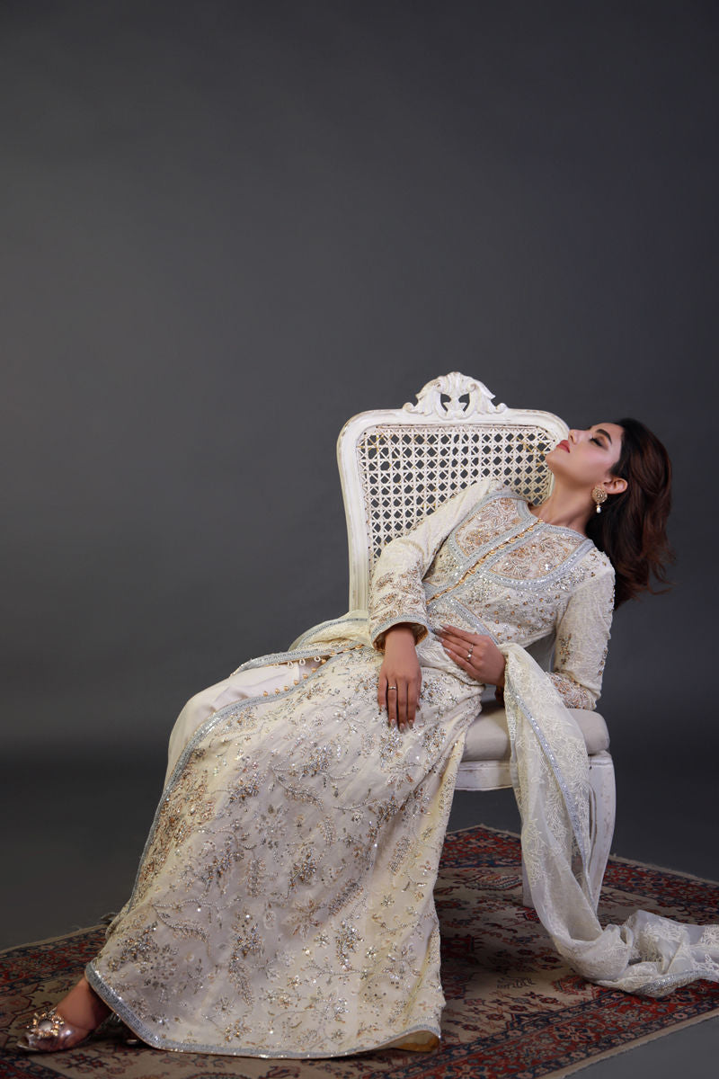 Shamaeel - EE-16 - Textured Net/Cotton Silk