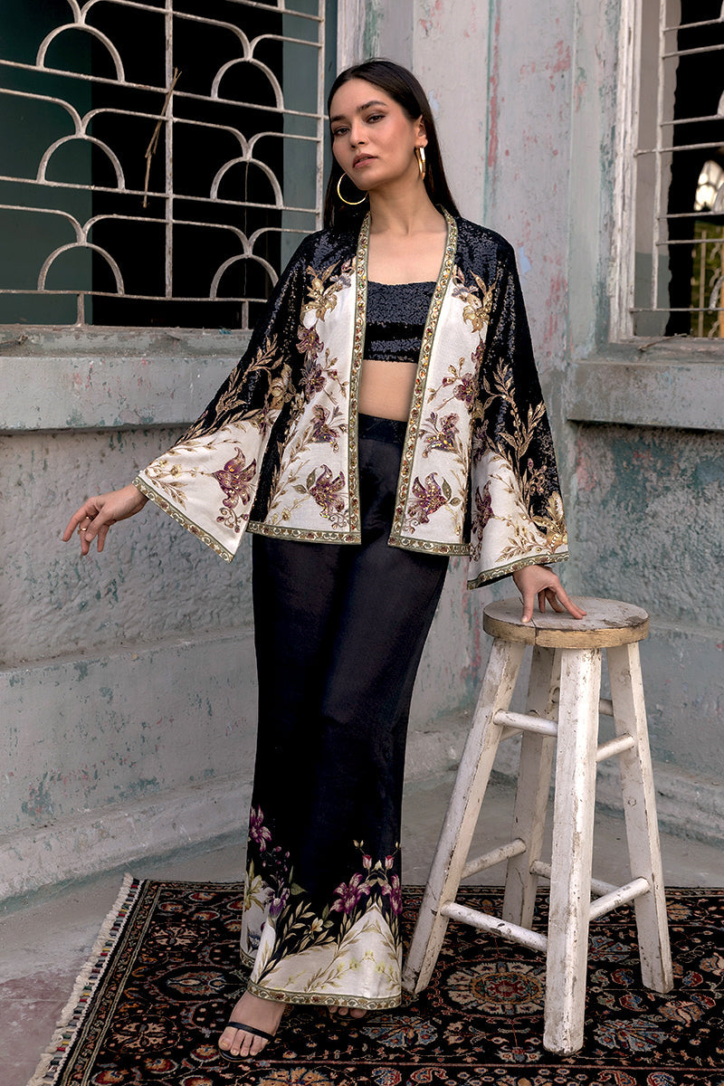 Shamaeel - Noir Botanica - Viscose Silk/Sequence