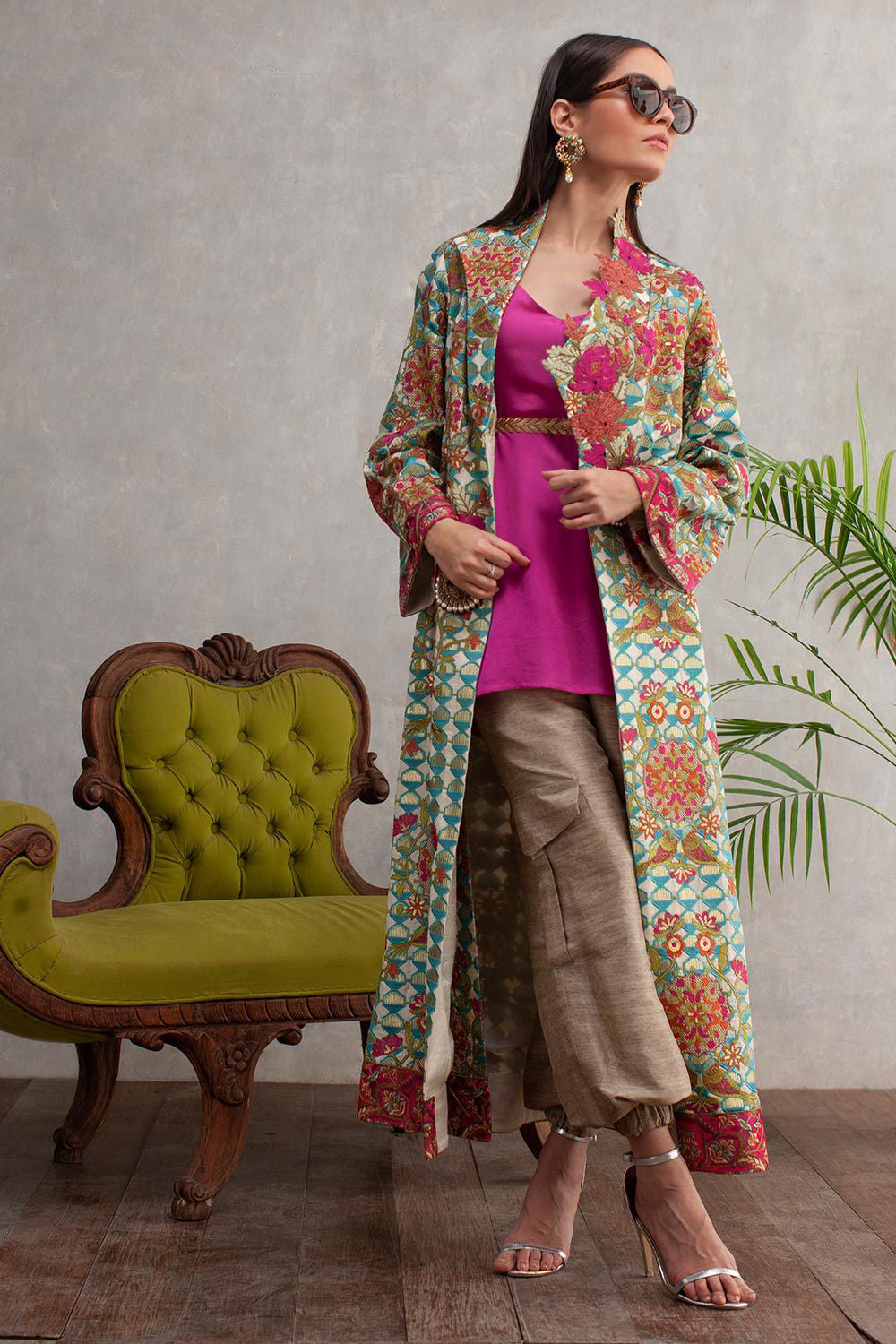 Shamaeel - OG BIRDS LUXURY COAT - Raw Silk/Cotton Silk