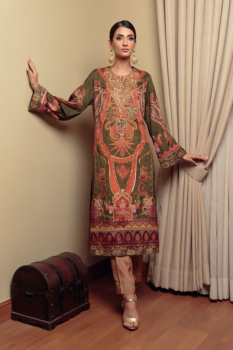Shamaeel - Olives - Viscose Silk
