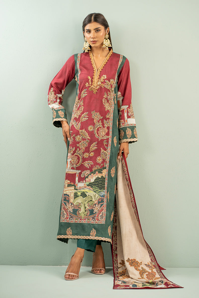 Shamaeel - Rosewood Scenic Suit - Viscose Silk/Cotton Silk