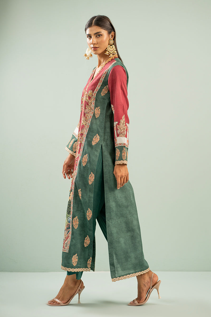 Shamaeel - Rosewood Scenic Suit - Viscose Silk/Cotton Silk