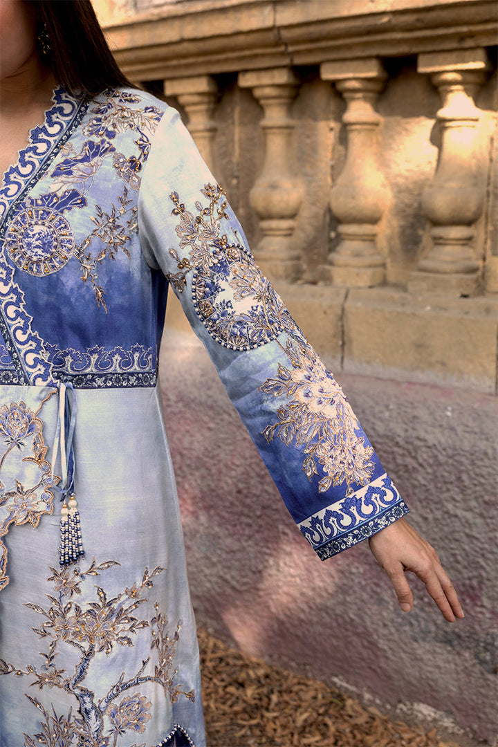 Shamaeel - Safina Blue - Viscose Silk/Cotton Silk