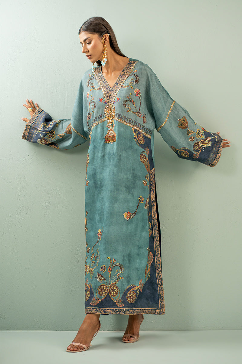 Shamaeel - Teal Heritage - Viscose Silk/Cotton Silk