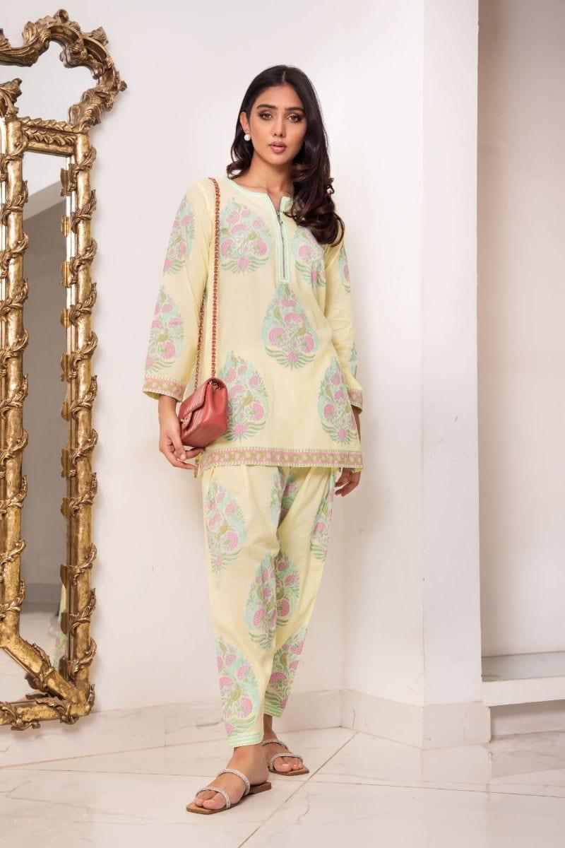 Shehrnaz - SHK- 1123 - 2 Piece - Yellow