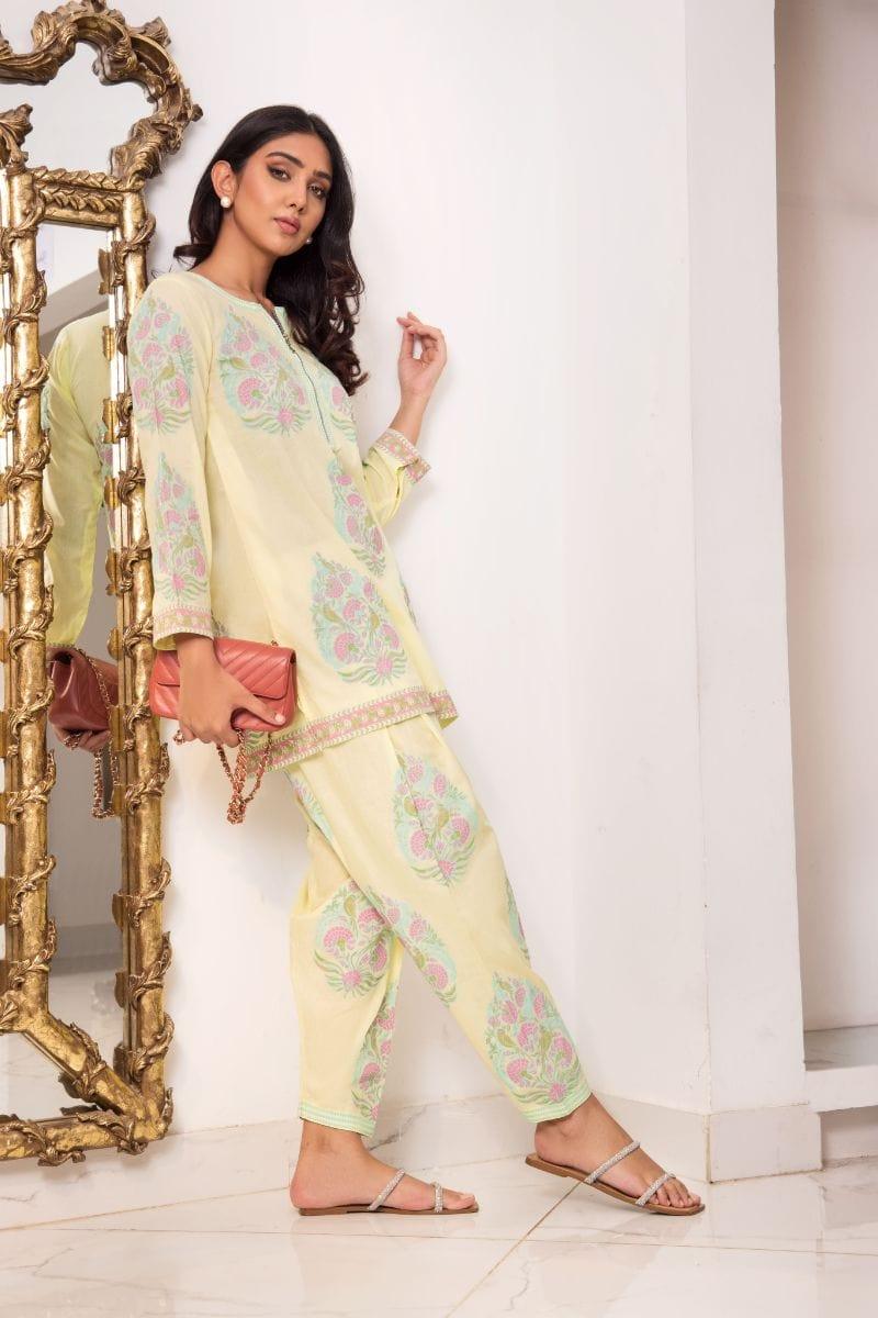 Shehrnaz - SHK- 1123 - 2 Piece - Yellow