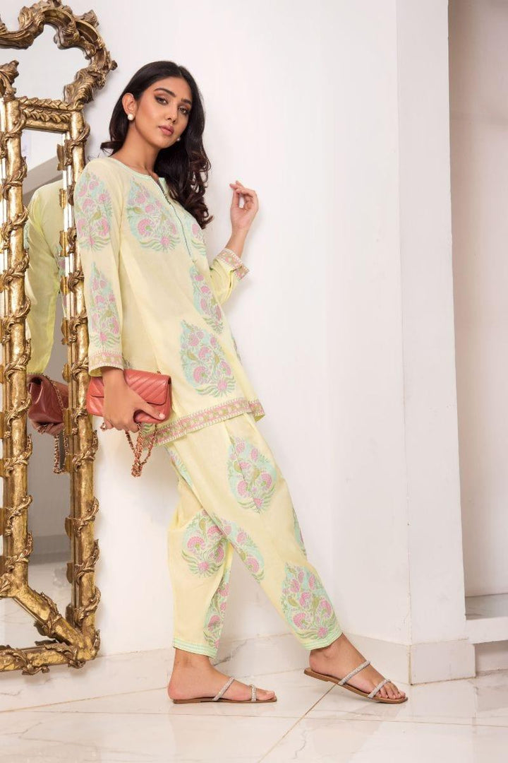 Shehrnaz - SHK- 1123 - 2 Piece - Yellow
