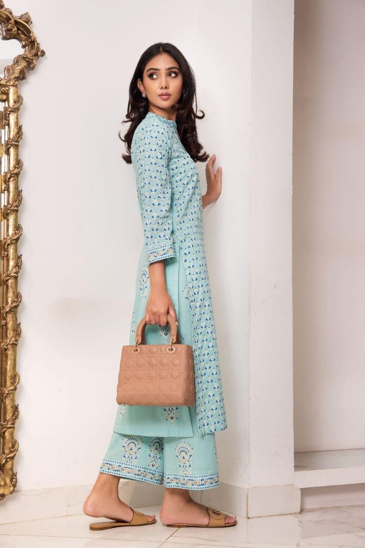 Shehrnaz - SHK- 1124 - 2 Piece - Light blue