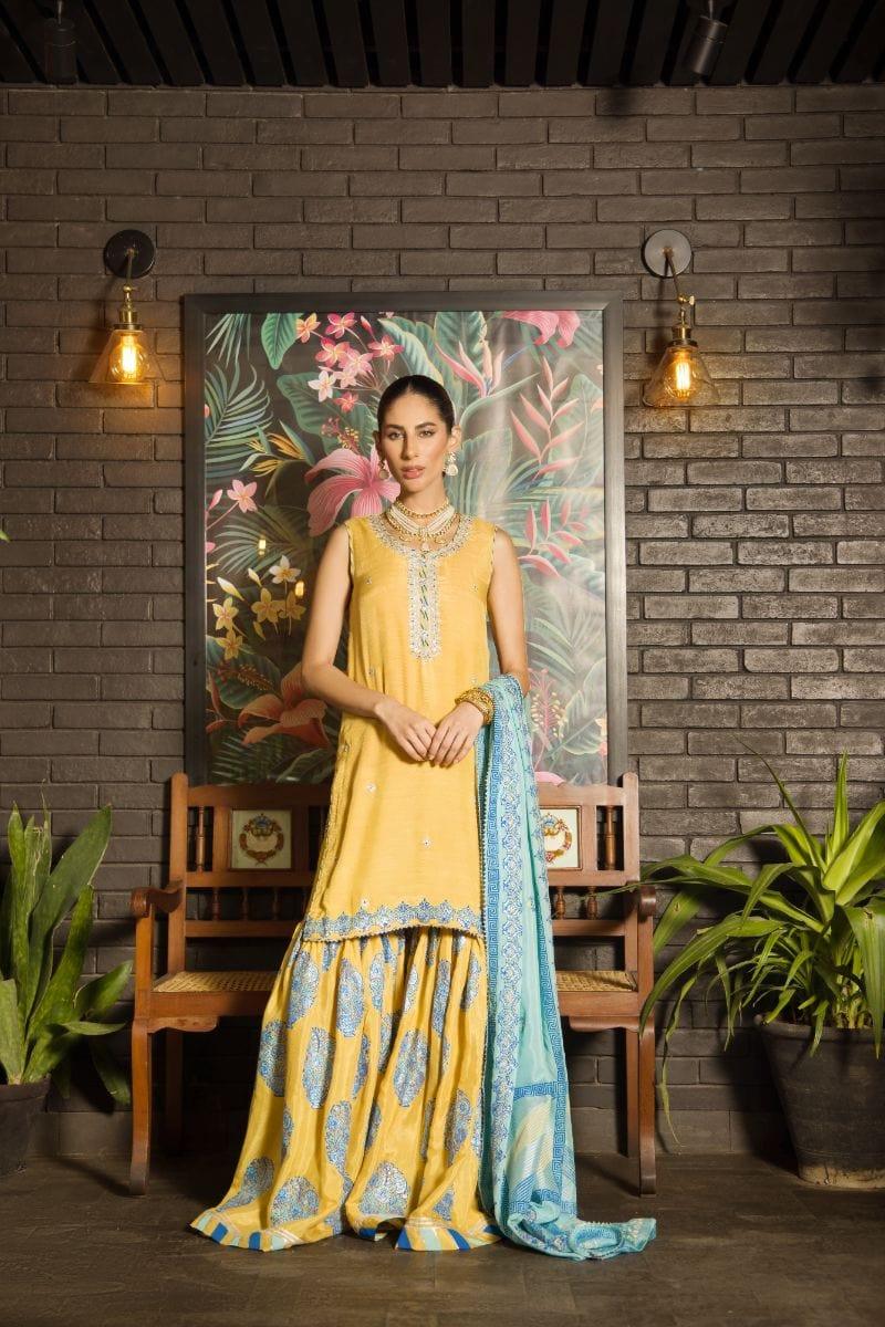 Shehrnaz - SHK-1134 - 3 Piece - Mustard