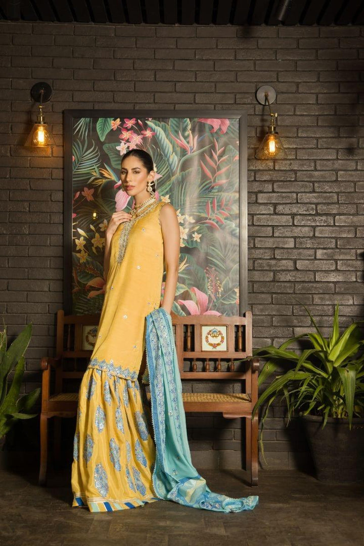 Shehrnaz - SHK-1134 - 3 Piece - Mustard