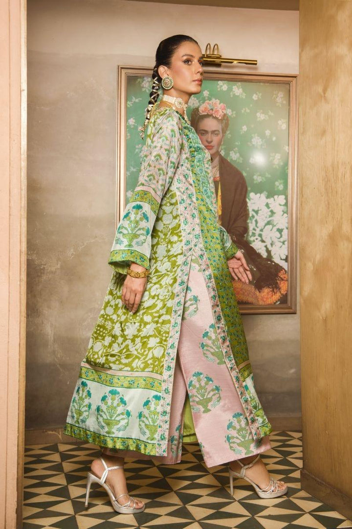 Shehrnaz - SHK-1143 - 3 Piece - Pink - Chiffon Block Print