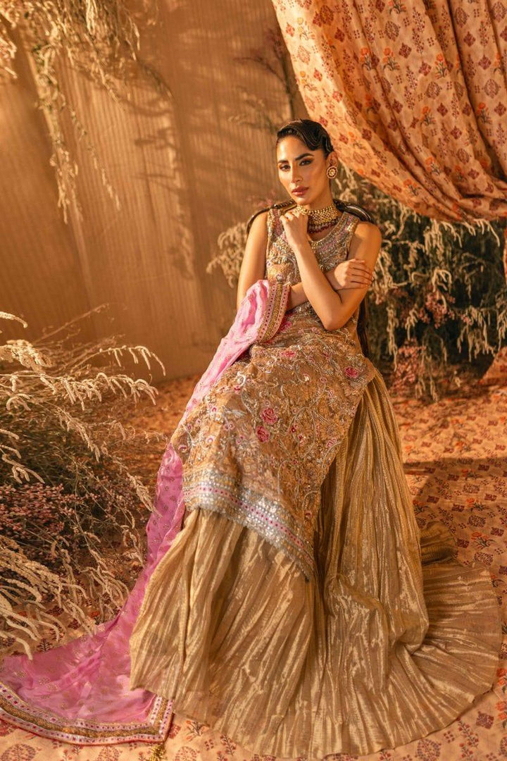 Shehrnaz - SHK-1198 - natalya - Gold - Chantilly lace - 3 Piece